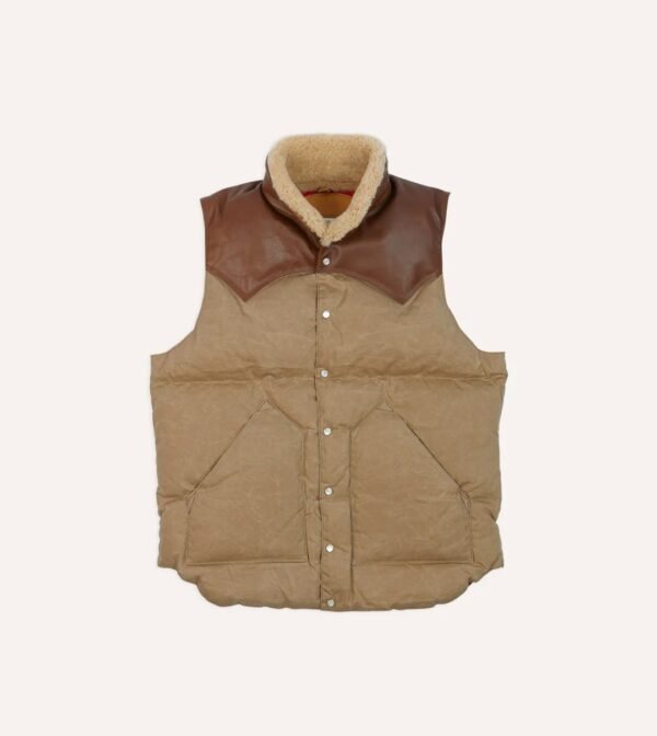 Rocky Mountain Featherbed for Drake's Brown Waxed Cotton Christy jacket